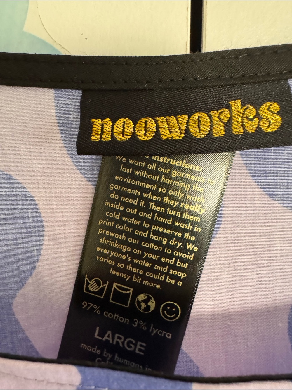 Nooworks purple squiggle big pocket large nwot - Picture 2 of 6